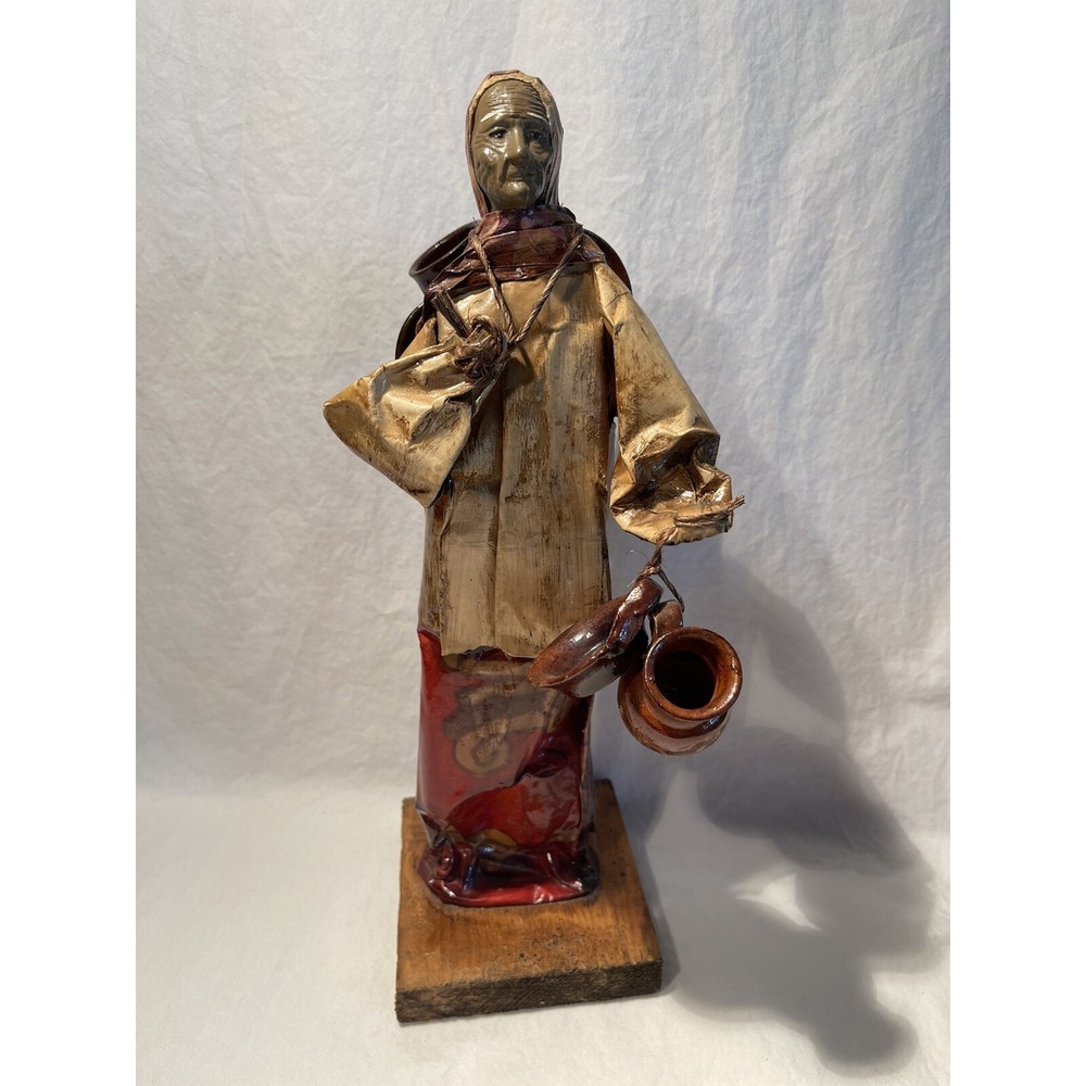 Vintage Mexican Paper Mache Folk Art ~Unique~12 1/2" Tall